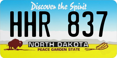 ND license plate HHR837