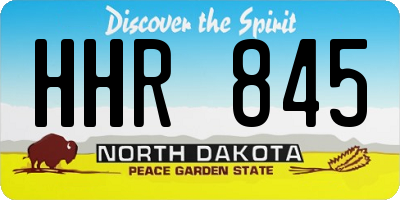 ND license plate HHR845