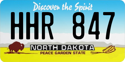 ND license plate HHR847