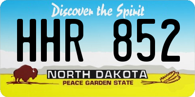 ND license plate HHR852