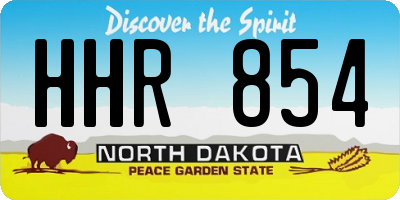 ND license plate HHR854