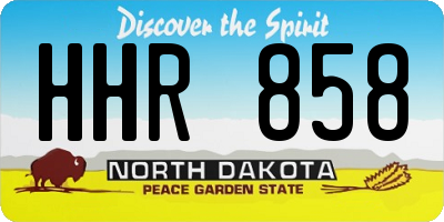 ND license plate HHR858