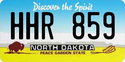 ND license plate HHR859
