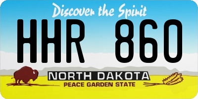 ND license plate HHR860