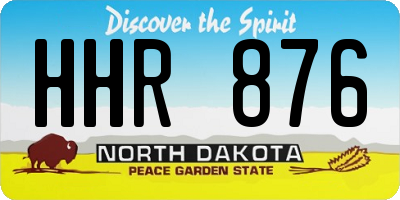 ND license plate HHR876