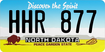 ND license plate HHR877