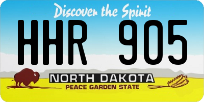ND license plate HHR905