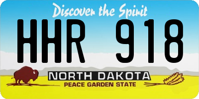 ND license plate HHR918