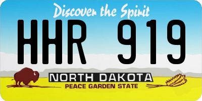 ND license plate HHR919