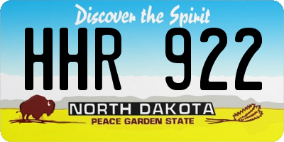 ND license plate HHR922