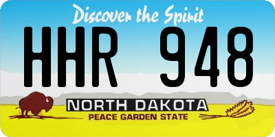 ND license plate HHR948