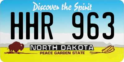 ND license plate HHR963