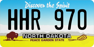 ND license plate HHR970