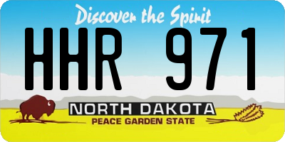 ND license plate HHR971