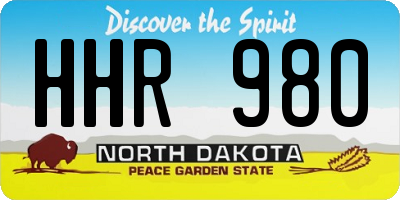 ND license plate HHR980