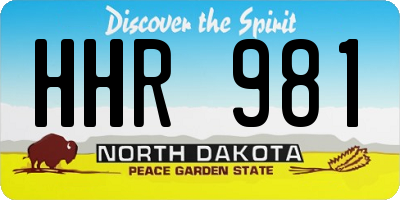 ND license plate HHR981