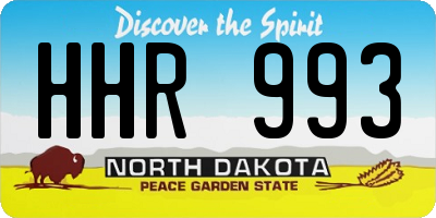 ND license plate HHR993