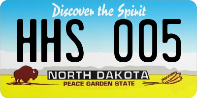 ND license plate HHS005