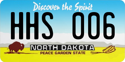 ND license plate HHS006