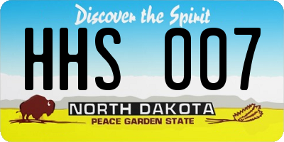 ND license plate HHS007