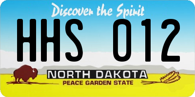 ND license plate HHS012