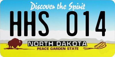 ND license plate HHS014