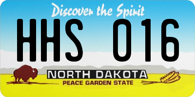 ND license plate HHS016