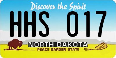 ND license plate HHS017
