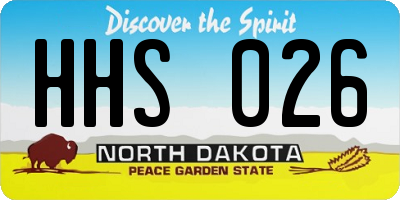ND license plate HHS026
