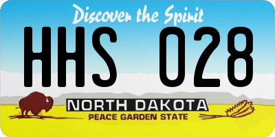 ND license plate HHS028
