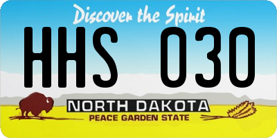 ND license plate HHS030