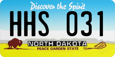 ND license plate HHS031