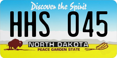 ND license plate HHS045