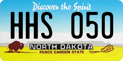 ND license plate HHS050