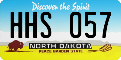 ND license plate HHS057