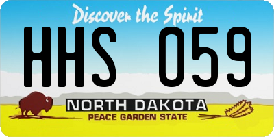 ND license plate HHS059