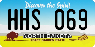 ND license plate HHS069