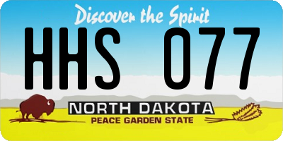 ND license plate HHS077