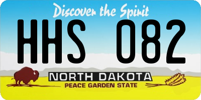 ND license plate HHS082