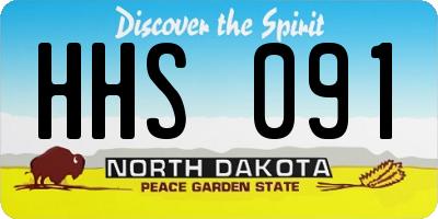 ND license plate HHS091