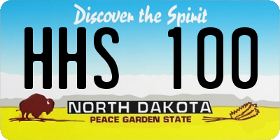 ND license plate HHS100