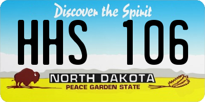ND license plate HHS106