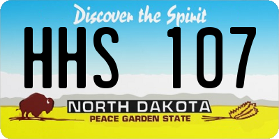 ND license plate HHS107
