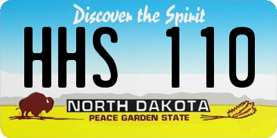 ND license plate HHS110