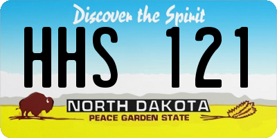 ND license plate HHS121