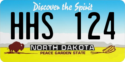 ND license plate HHS124