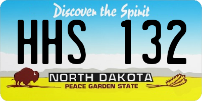 ND license plate HHS132