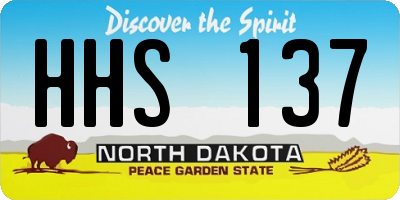 ND license plate HHS137