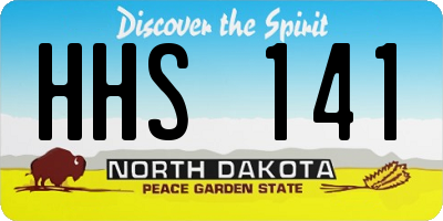 ND license plate HHS141