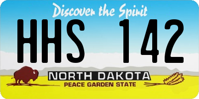 ND license plate HHS142